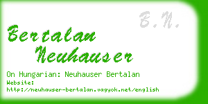 bertalan neuhauser business card